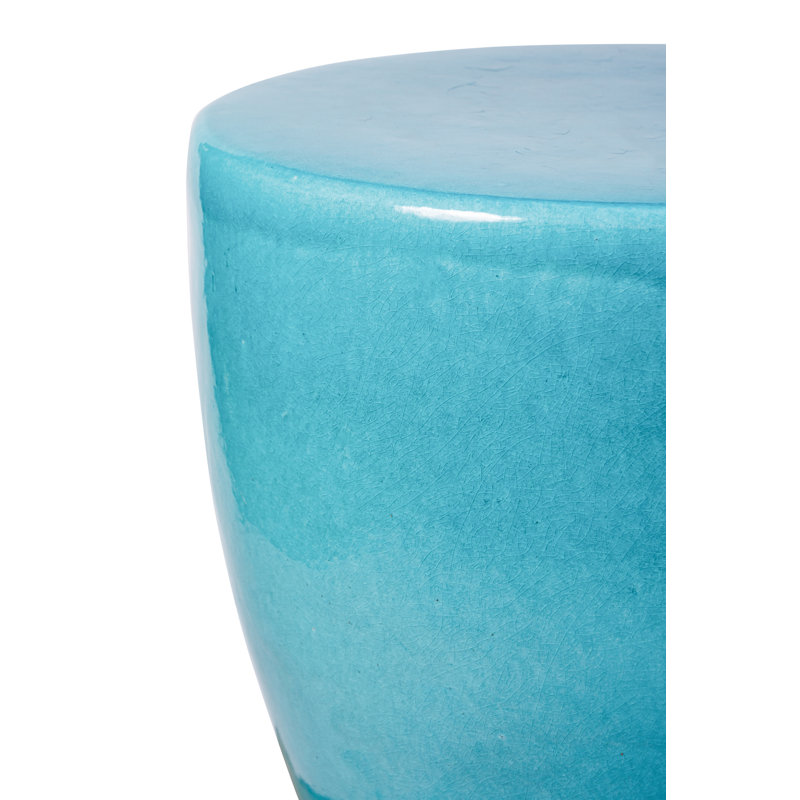 Bowness Outdoor Round Side Table, Aquamarine Gloss