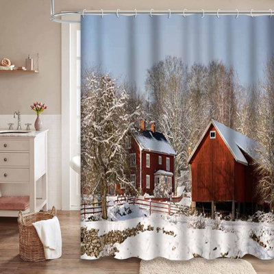 Old Farm Buildings Small Village Farmhouse Landscape Rustic Typical Architecture with 12 Hooks