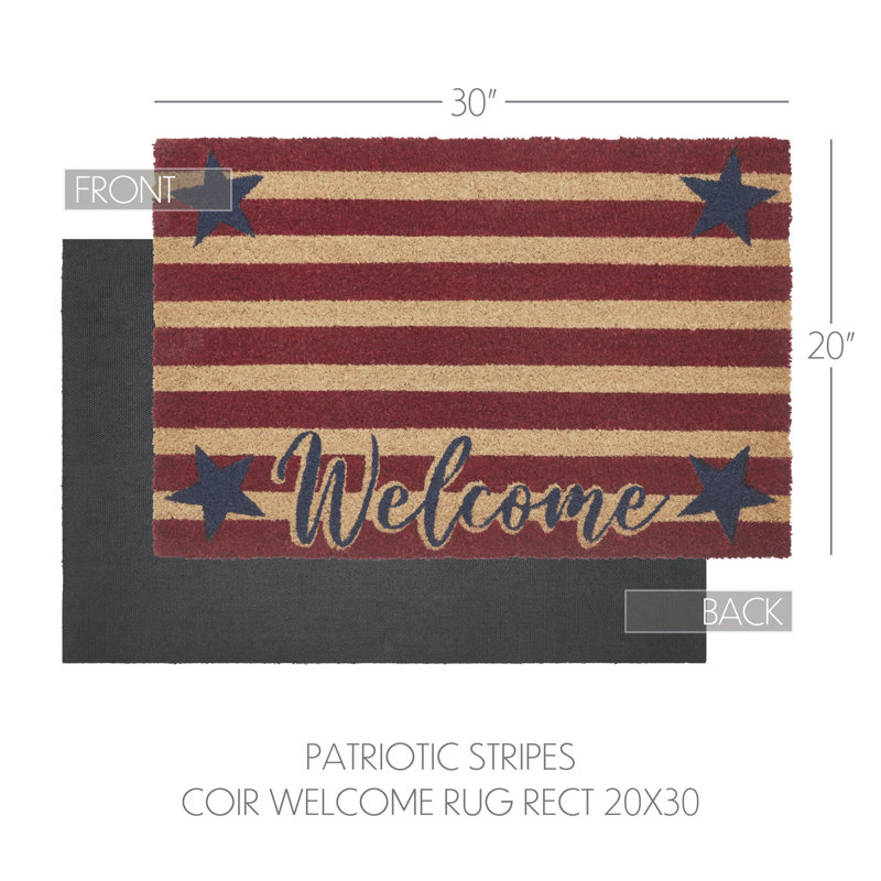 Tapis festif festif à rayures patriotiques, L 20 po x L 30 po