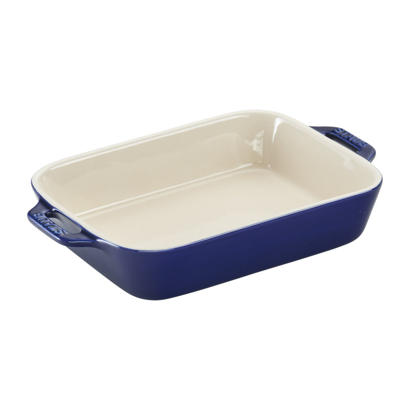 Staub Ceramics 4-piece Baking Dish Set, Dark Blue