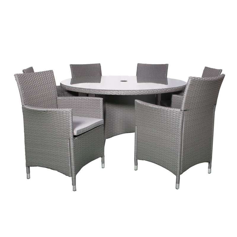  6 seater grey dining set