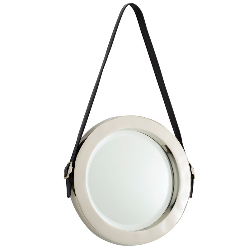 Venster Metal Round Mirror, Nickel