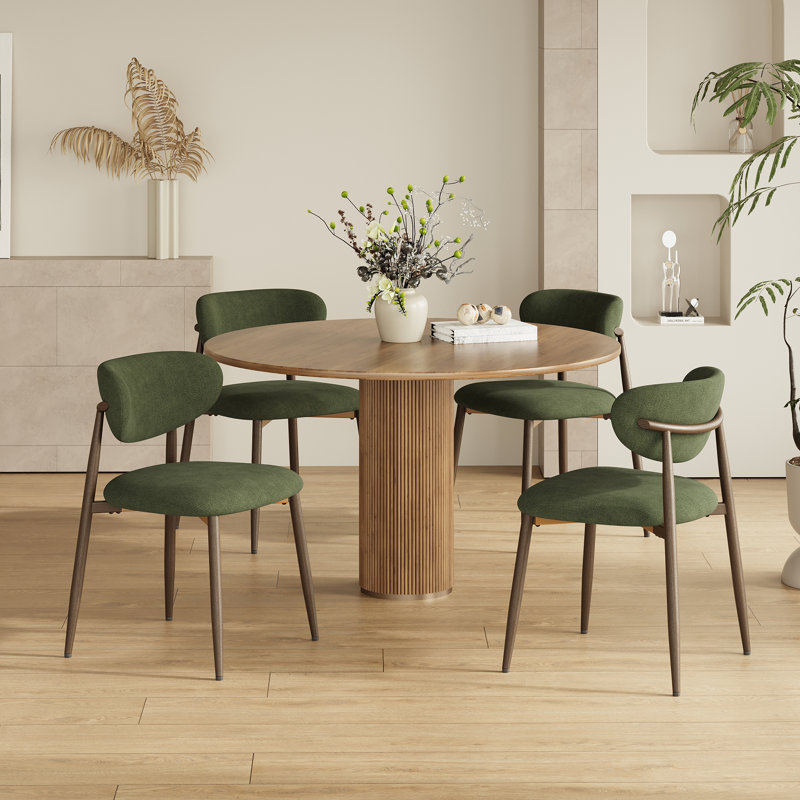 Chaise d'appoint rembourrée, Vert clair