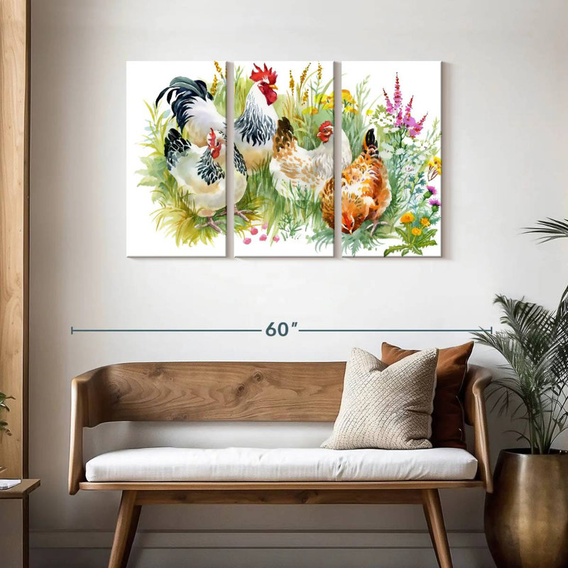 Chicken Posse, 28" H x 45" W