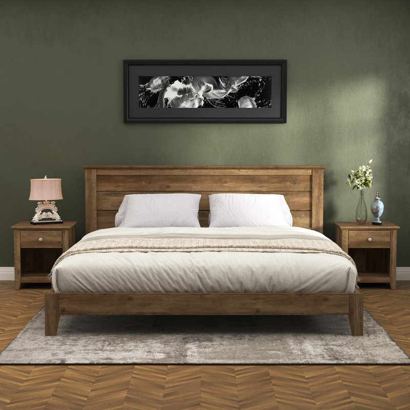 Ensemble de chambre à coucher 3 pièces Tevrat, Chêne noueux, Très grand