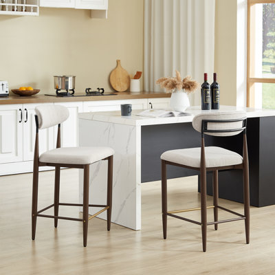 Tabourets de comptoir rembourrés modernes Sloane