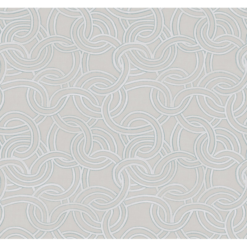 Papier peint géométrique non collé Seabrook Designs, Gris ; bleu