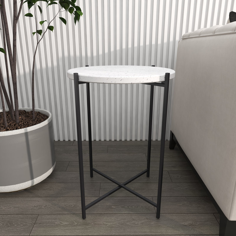 Table d'appoint Breyannah Terrazzo Stone