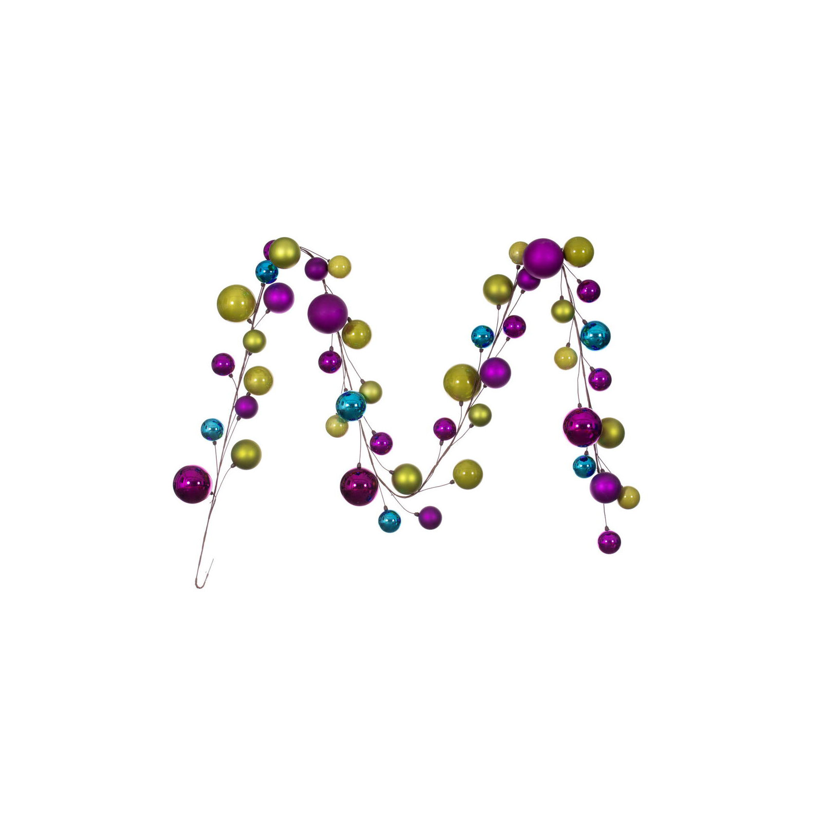 120'' in. Garland, Fuschia/Lime/Turquoise