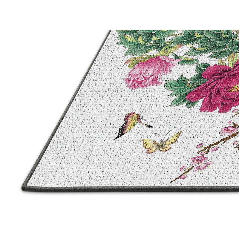 Tapis de zone verte fleur, Rectangle 2 pi x 3 pi