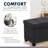 Collapsible Rectangle Small Storage Ottoman with Legs - 12" x 16" x 12"-582136314