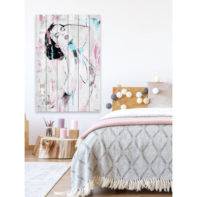«Stay Beautiful», reproduction sur bois blanc