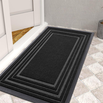47”x32” Heavy Duty Outdoor Doormat - Non-Slip, Durable Rubber Mat for Indoor/Outdoor Entryways, Brown