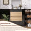 Lavabo de salle de bain en quartz noir mat-1107843658