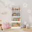 Bibliothèque, bibliothèque à 4 niveaux, organisateur de livres, armoire de rangement pour jouets, blanc
