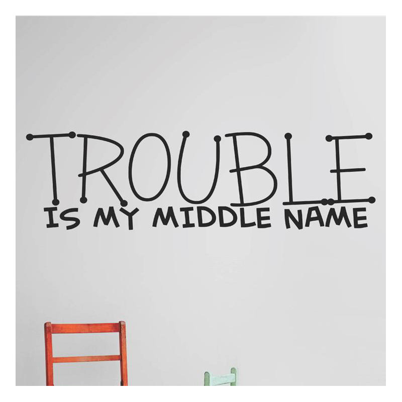 Wall Decal, 10" H x 40" W x 0.16" D, Black