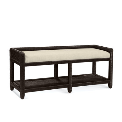 Glinda Wicker Shelves Storage Bench by Birch Lane