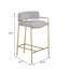 Tabouret à dossier bas rembourré