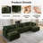 Clitheroe 6-Pieces Large Modular U-Shaped Sectional Sofa, Chenille Upholstered Couch with 2 Removable Ottomans-349618765