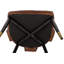 111.76cm H Upholstered Side Chair in Brown