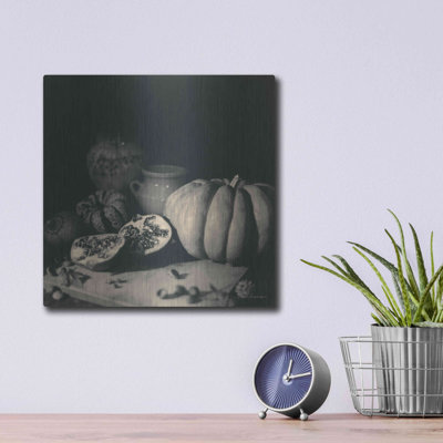 Luxe Metal Art 'Pumpkin And Pomegranate' By Debra " Pumpkin And Pomegranate " by Debra Van Swearingen