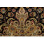 Tapis noir / ivoire en laine noué à la main de conception unique 6 pi 1 po x 8 pi 11 po New Age