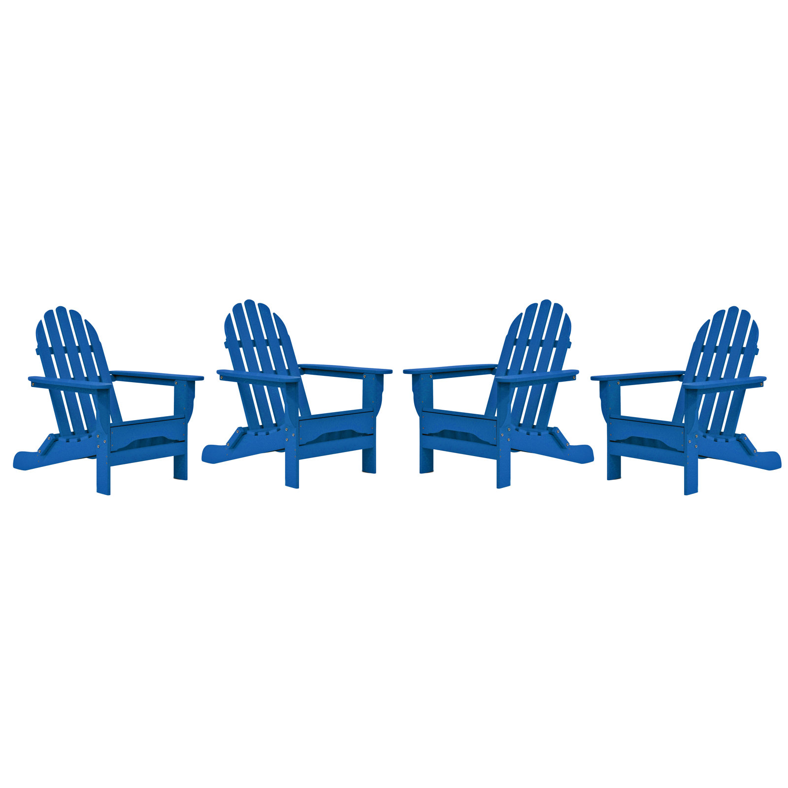 Brunt Outdoor Adirondack Set, Royal Blue