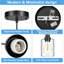 Luminaires suspendus réglables Vinatge avec abat-jour en verre transparent ensemencé-789060053
