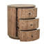 Commode d'appoint cylindrique à 3 tiroirs