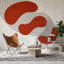 Papier peint moderne de style Mid-Century sur fond blanc-2049956448-2049956450