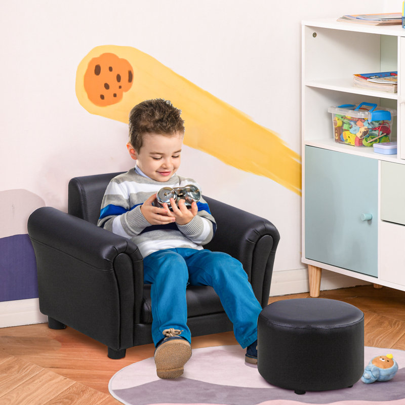 Quinlan Children's Club Chair, Black