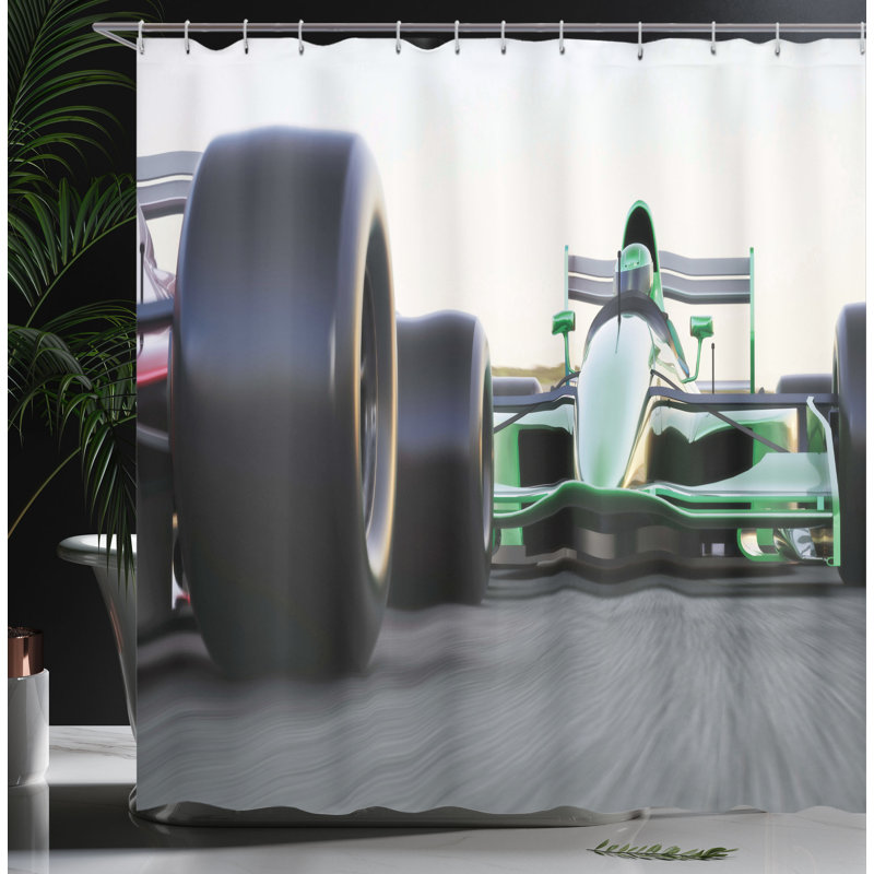 Shower Curtain with Hooks Included, 75"H x 69"W