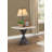 Moshannon 24" Espresso And White Faux Marble Square End Table