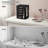 FCH Quad View With Storage 5 Drawers Rotatable Black Cabinet Pink Velvet Jewellery Case