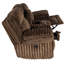 Fauteuil inclinable à mouvement manuel avec velours côtelé, console intégrée et porte-gobelets pour un confort et une commodité ultimes