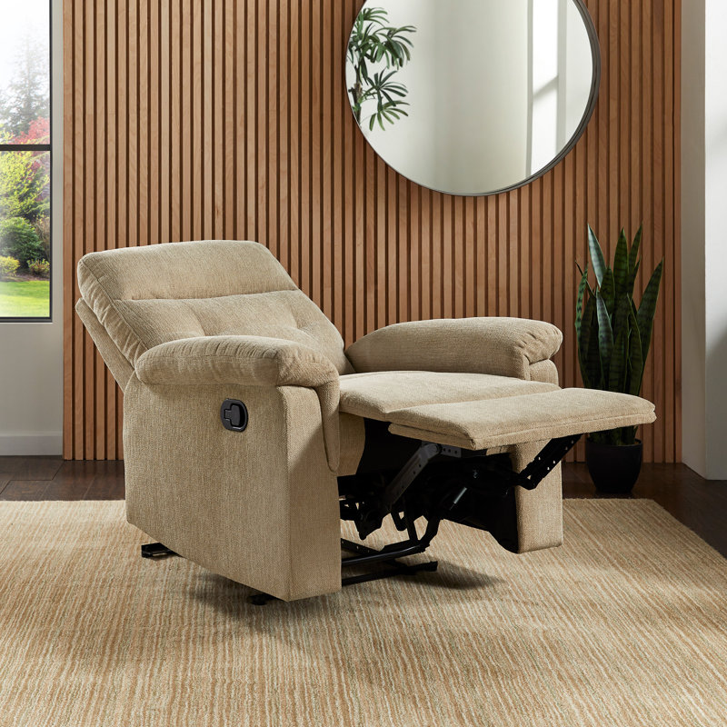 Fauteuil inclinable manuel Bassanio Chenille, Tanné