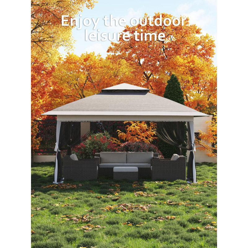 6 Ft. W x 6 Ft. D Steel Soft-top Patio Gazebo