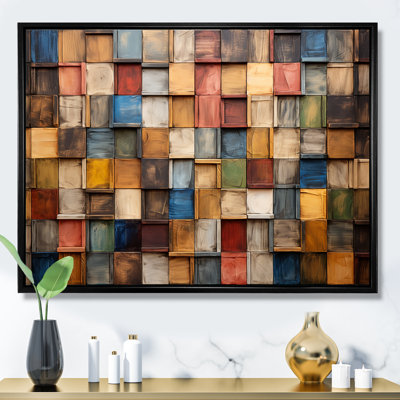 Carreaux colorés de couleurs terreuses III - art mural mosaïque Boho