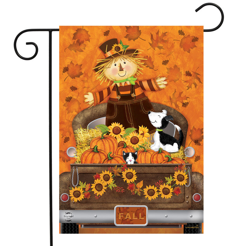 Fall Harvest Pickup Garden Flag