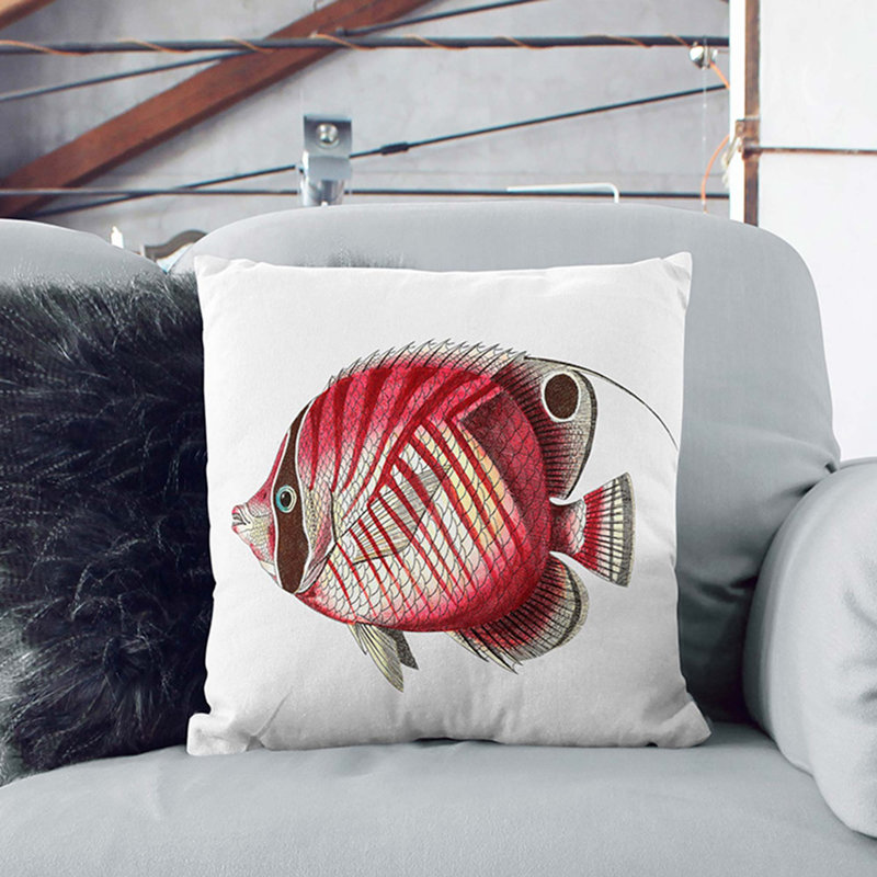 Square Throw Cushion, White, 55cm H x 55cm W x 20cm D