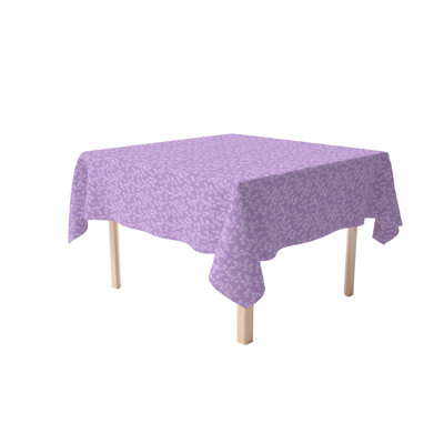 Square Tablecloth, 100% Cotton, 52X52", Purple Vines