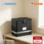 Fireproof File Box 12.2''X6''x10.2'' Black Document Storage Organizer With Lock Collapsible Reflective Strip