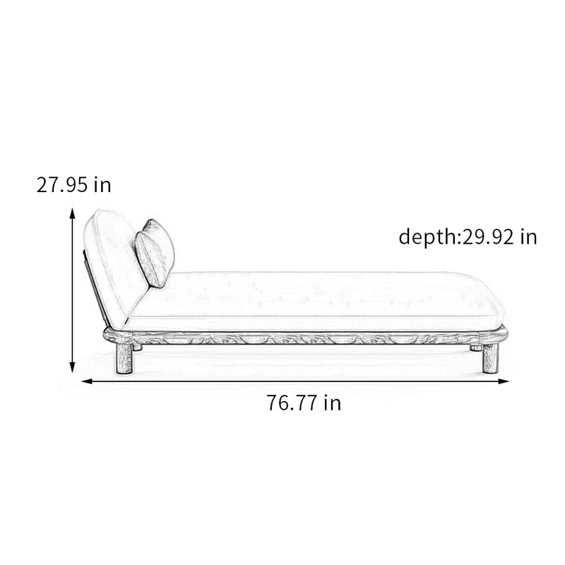 Chaise moderne et simple en coton et lin