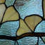 Panneau de vitrail en verre coloré 17,5 po H Ginkgo