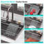 Évier de cuisine à cascade encastré en acier inoxydable noir Gunmetal