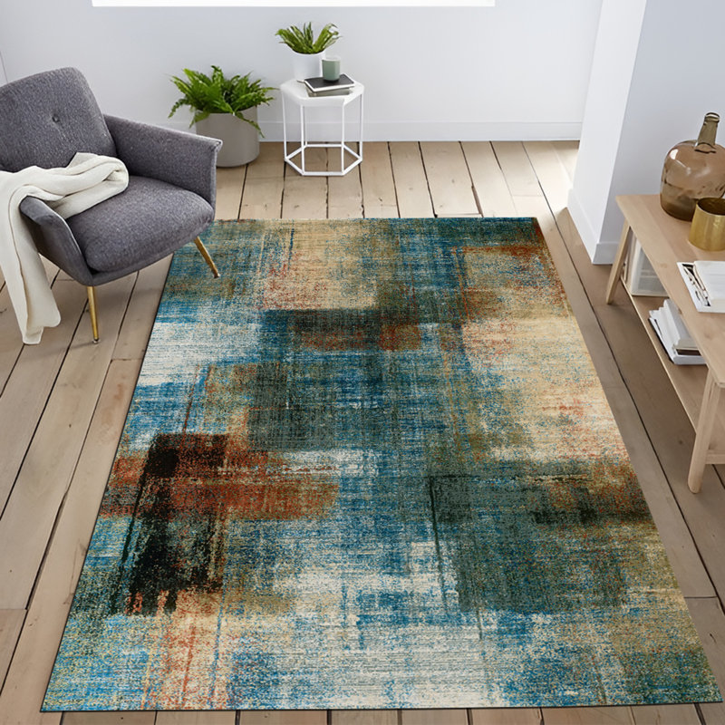Tapis intérieur / extérieur Tymehia, Rectangle 4 pi x 6 pi 7 po