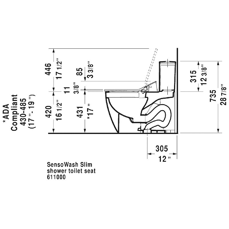 Me by Starck Elongated One-Piece Toilet (Seat Not Included), Dual