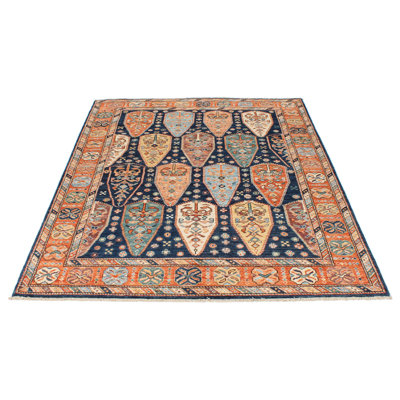 5x6 Navy and Red Anatolian Traditional Rug