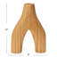Vase décoratif en bois arqué