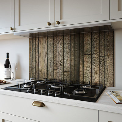 Shou Sugi Ban Aluminium Kitchen Splashback